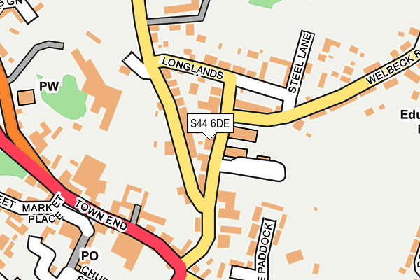 S44 6DE map - OS OpenMap – Local (Ordnance Survey) S44 6DE map - OS OpenMap – Local (Ordnance Survey)