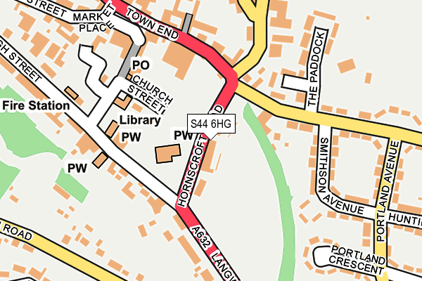 S44 6HG map - OS OpenMap – Local (Ordnance Survey) S44 6HG map - OS OpenMap – Local (Ordnance Survey)