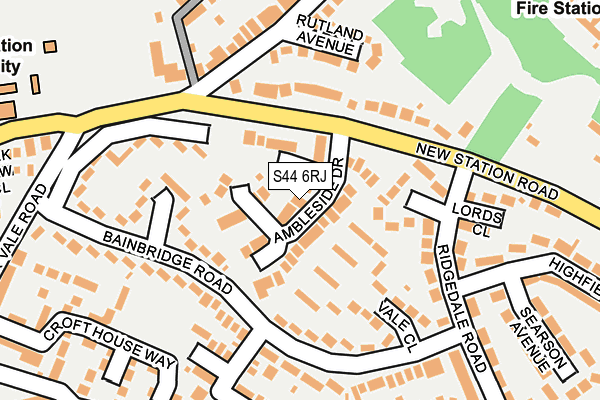 S44 6RJ map - OS OpenMap – Local (Ordnance Survey) S44 6RJ map - OS OpenMap – Local (Ordnance Survey)