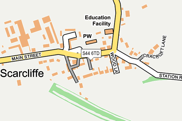 S44 6TD map - OS OpenMap – Local (Ordnance Survey) S44 6TD map - OS OpenMap – Local (Ordnance Survey)