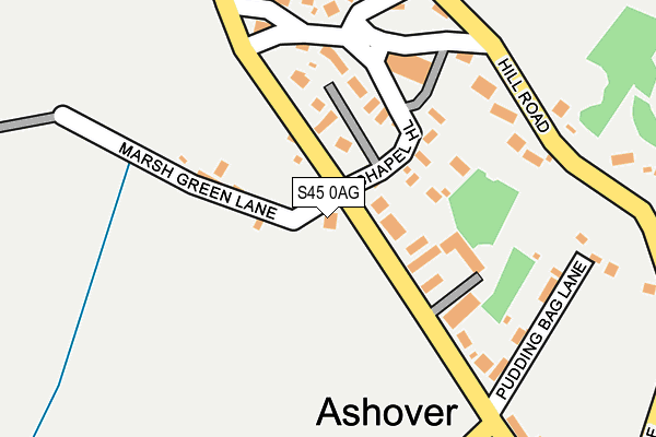S45 0AG map - OS OpenMap – Local (Ordnance Survey) S45 0AG map - OS OpenMap – Local (Ordnance Survey)