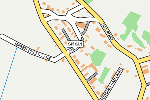 S45 0AN map - OS OpenMap – Local (Ordnance Survey) S45 0AN map - OS OpenMap – Local (Ordnance Survey)
