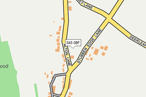 S45 0BF map - OS OpenMap – Local (Ordnance Survey) S45 0BF map - OS OpenMap – Local (Ordnance Survey)