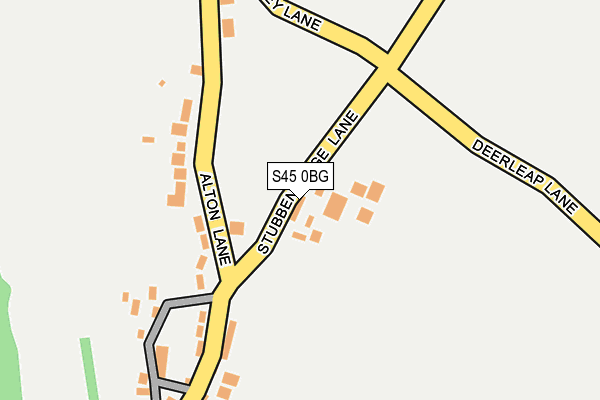 S45 0BG map - OS OpenMap – Local (Ordnance Survey) S45 0BG map - OS OpenMap – Local (Ordnance Survey)