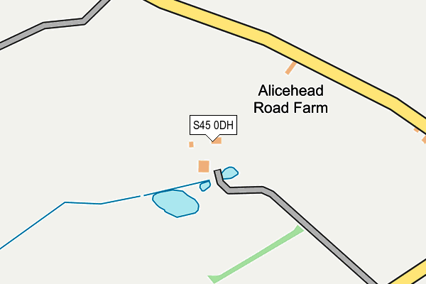 S45 0DH map - OS OpenMap – Local (Ordnance Survey) S45 0DH map - OS OpenMap – Local (Ordnance Survey)