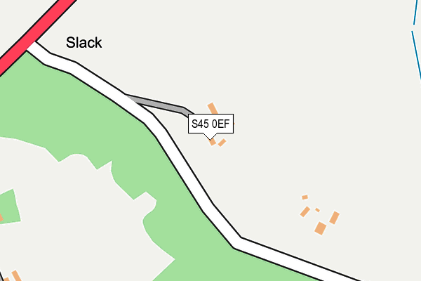 S45 0EF map - OS OpenMap – Local (Ordnance Survey) S45 0EF map - OS OpenMap – Local (Ordnance Survey)