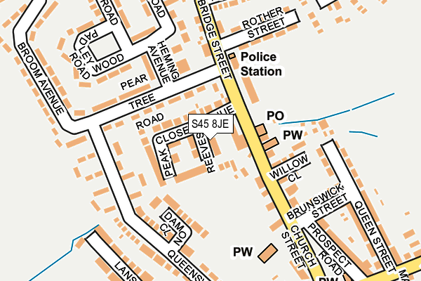 S45 8JE map - OS OpenMap – Local (Ordnance Survey) S45 8JE map - OS OpenMap – Local (Ordnance Survey)