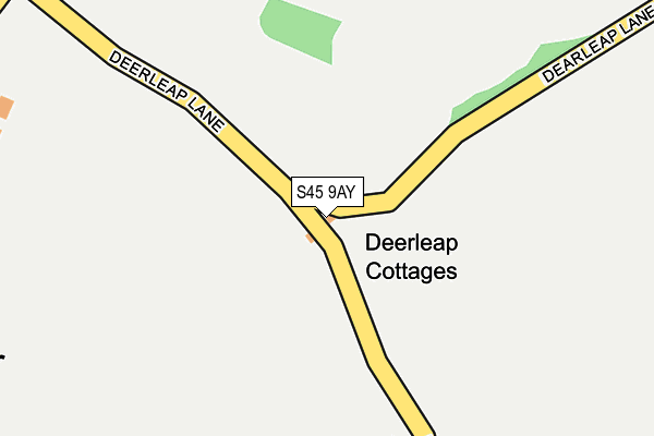 S45 9AY map - OS OpenMap – Local (Ordnance Survey)