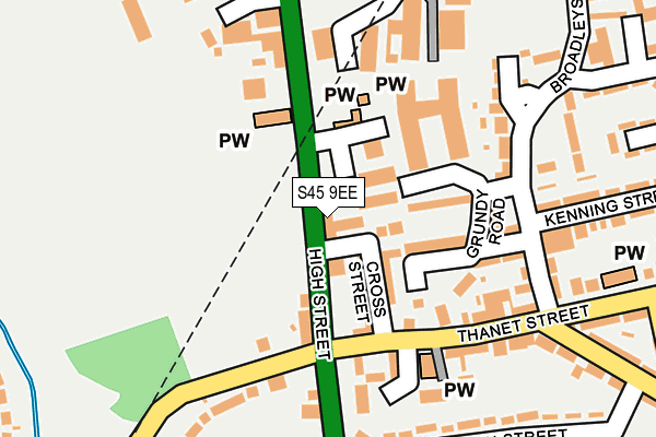 S45 9EE map - OS OpenMap – Local (Ordnance Survey) S45 9EE map - OS OpenMap – Local (Ordnance Survey)
