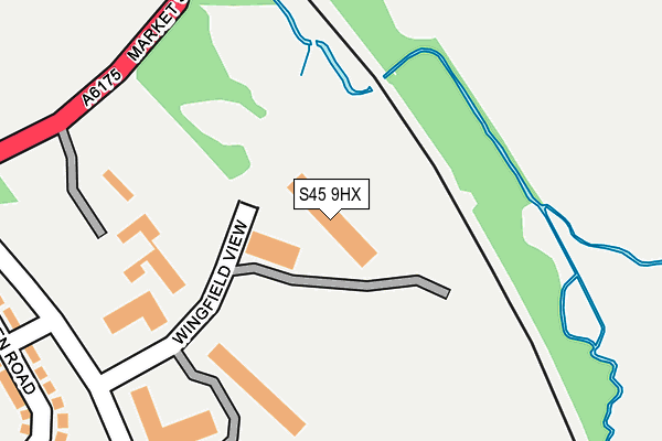 S45 9HX map - OS OpenMap – Local (Ordnance Survey) S45 9HX map - OS OpenMap – Local (Ordnance Survey)