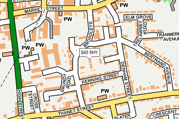 S45 9HY map - OS OpenMap – Local (Ordnance Survey) S45 9HY map - OS OpenMap – Local (Ordnance Survey)