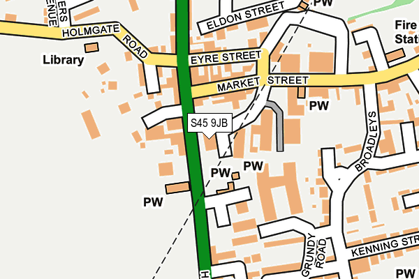 S45 9JB map - OS OpenMap – Local (Ordnance Survey) S45 9JB map - OS OpenMap – Local (Ordnance Survey)