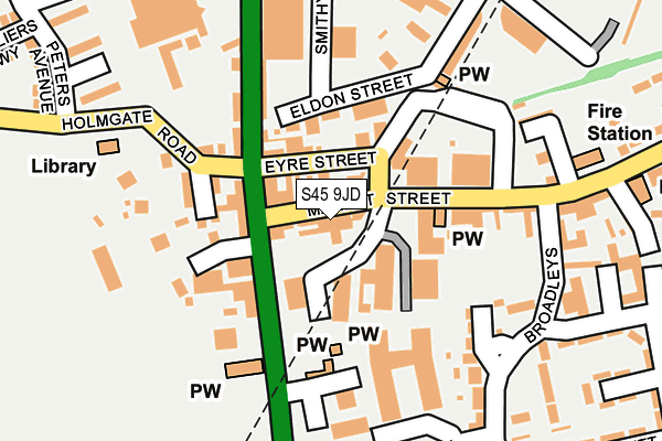 S45 9JD map - OS OpenMap – Local (Ordnance Survey) S45 9JD map - OS OpenMap – Local (Ordnance Survey)