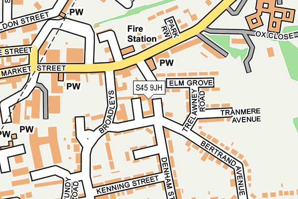S45 9JH map - OS OpenMap – Local (Ordnance Survey) S45 9JH map - OS OpenMap – Local (Ordnance Survey)