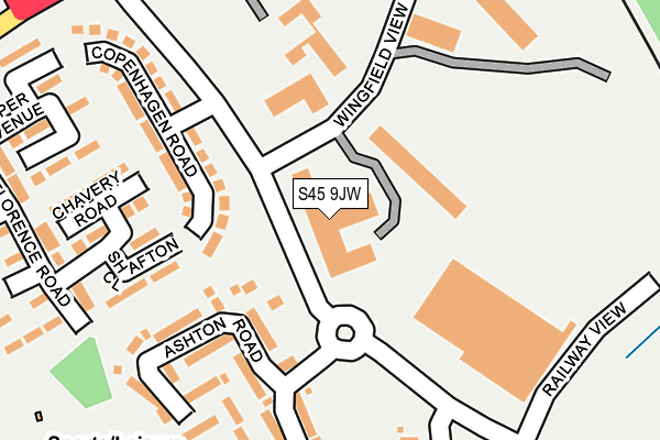 S45 9JW map - OS OpenMap – Local (Ordnance Survey) S45 9JW map - OS OpenMap – Local (Ordnance Survey)