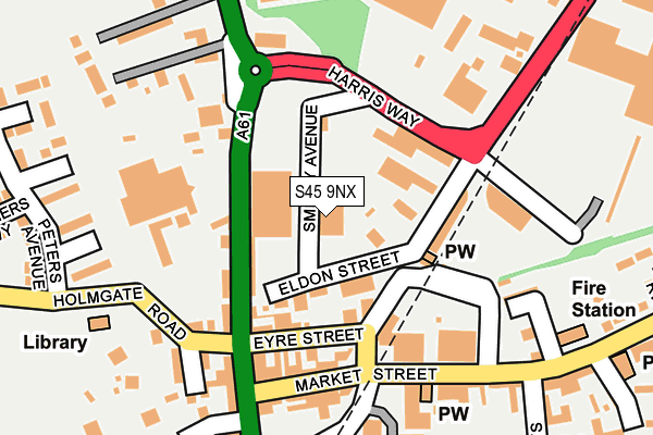 S45 9NX map - OS OpenMap – Local (Ordnance Survey) S45 9NX map - OS OpenMap – Local (Ordnance Survey)