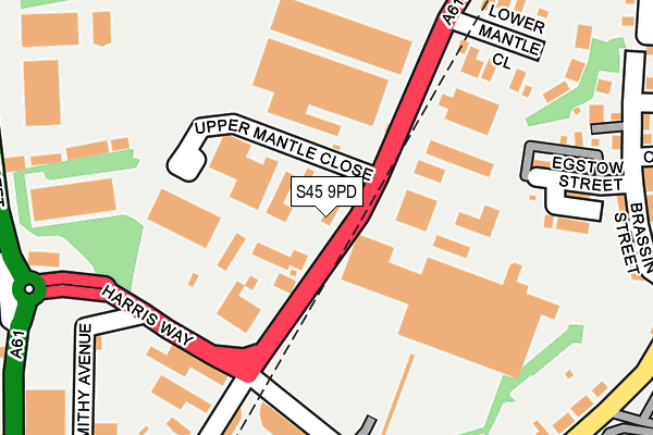 S45 9PD map - OS OpenMap – Local (Ordnance Survey) S45 9PD map - OS OpenMap – Local (Ordnance Survey)