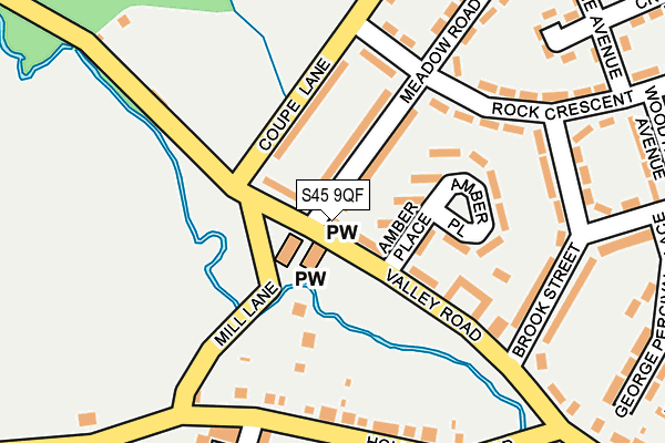 S45 9QF map - OS OpenMap – Local (Ordnance Survey) S45 9QF map - OS OpenMap – Local (Ordnance Survey)