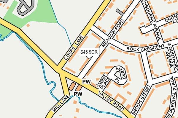 S45 9QR map - OS OpenMap – Local (Ordnance Survey) S45 9QR map - OS OpenMap – Local (Ordnance Survey)