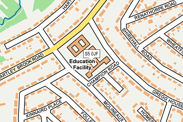 S5 0JF map - OS OpenMap – Local (Ordnance Survey) S5 0JF map - OS OpenMap – Local (Ordnance Survey)