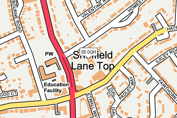 S5 0QH map - OS OpenMap – Local (Ordnance Survey) S5 0QH map - OS OpenMap – Local (Ordnance Survey)