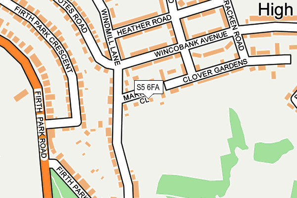 S5 6FA map - OS OpenMap – Local (Ordnance Survey) S5 6FA map - OS OpenMap – Local (Ordnance Survey)