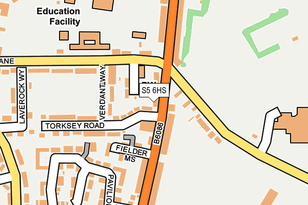 S5 6HS map - OS OpenMap – Local (Ordnance Survey) S5 6HS map - OS OpenMap – Local (Ordnance Survey)