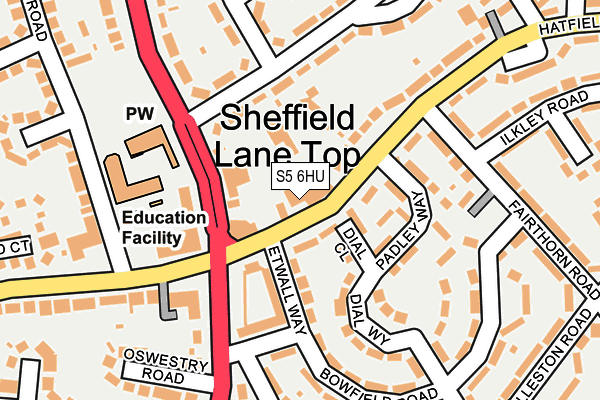 S5 6HU map - OS OpenMap – Local (Ordnance Survey) S5 6HU map - OS OpenMap – Local (Ordnance Survey)