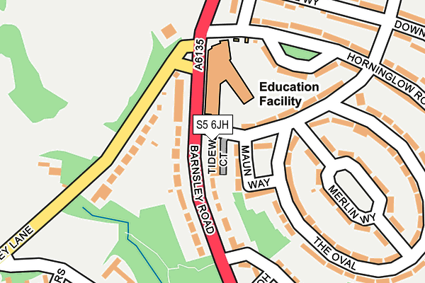 S5 6JH map - OS OpenMap – Local (Ordnance Survey) S5 6JH map - OS OpenMap – Local (Ordnance Survey)