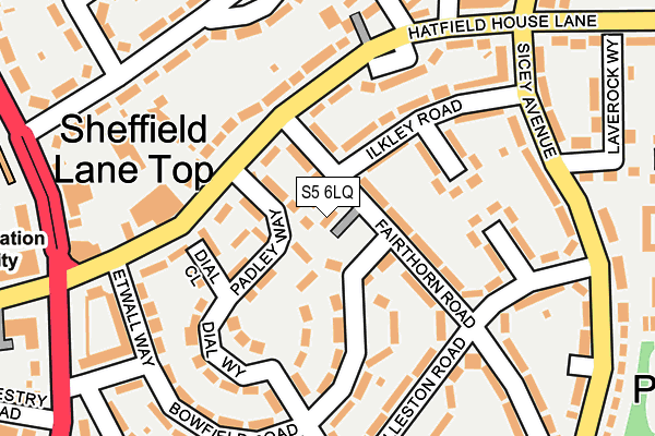 S5 6LQ map - OS OpenMap – Local (Ordnance Survey) S5 6LQ map - OS OpenMap – Local (Ordnance Survey)