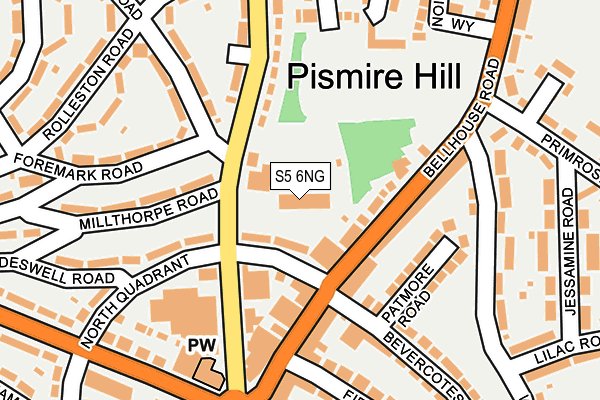 S5 6NG map - OS OpenMap – Local (Ordnance Survey) S5 6NG map - OS OpenMap – Local (Ordnance Survey)