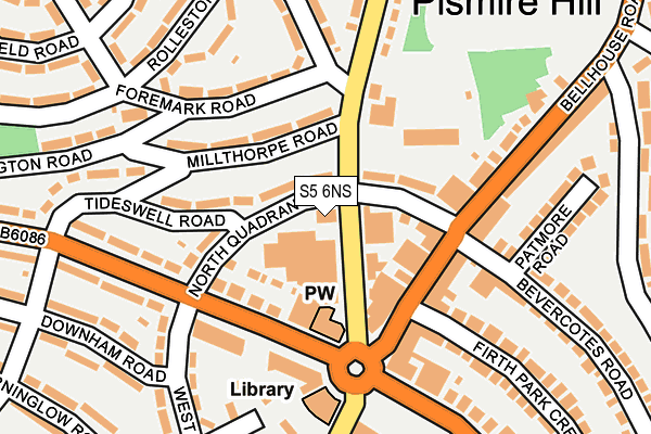S5 6NS map - OS OpenMap – Local (Ordnance Survey) S5 6NS map - OS OpenMap – Local (Ordnance Survey)