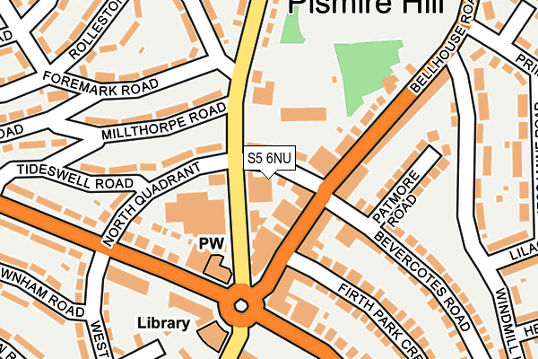 S5 6NU map - OS OpenMap – Local (Ordnance Survey) S5 6NU map - OS OpenMap – Local (Ordnance Survey)