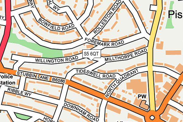 S5 6QT map - OS OpenMap – Local (Ordnance Survey) S5 6QT map - OS OpenMap – Local (Ordnance Survey)