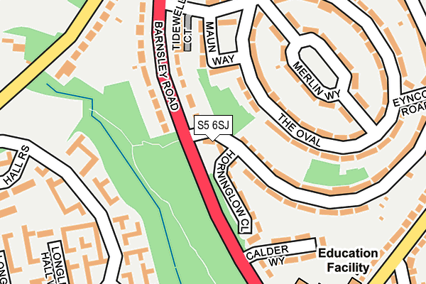 S5 6SJ map - OS OpenMap – Local (Ordnance Survey) S5 6SJ map - OS OpenMap – Local (Ordnance Survey)