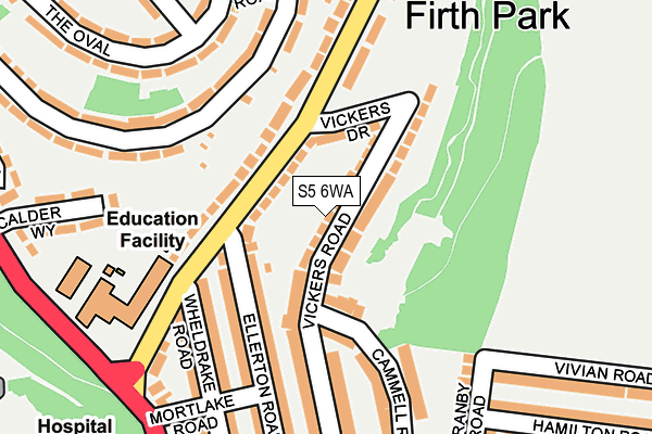 S5 6WA map - OS OpenMap – Local (Ordnance Survey) S5 6WA map - OS OpenMap – Local (Ordnance Survey)