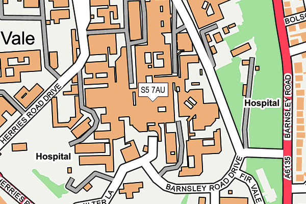 S5 7AU map - OS OpenMap – Local (Ordnance Survey) S5 7AU map - OS OpenMap – Local (Ordnance Survey)