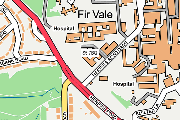 S5 7BQ map - OS OpenMap – Local (Ordnance Survey) S5 7BQ map - OS OpenMap – Local (Ordnance Survey)