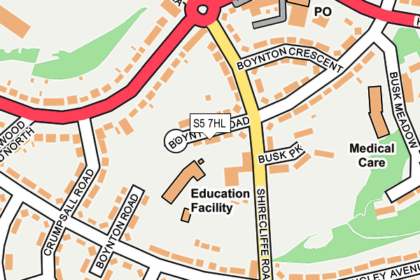 S5 7HL map - OS OpenMap – Local (Ordnance Survey) S5 7HL map - OS OpenMap – Local (Ordnance Survey)