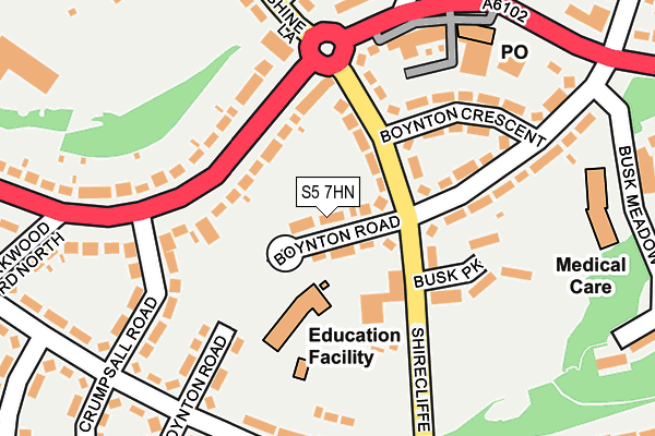 S5 7HN map - OS OpenMap – Local (Ordnance Survey) S5 7HN map - OS OpenMap – Local (Ordnance Survey)