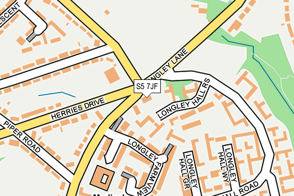 S5 7JF map - OS OpenMap – Local (Ordnance Survey) S5 7JF map - OS OpenMap – Local (Ordnance Survey)