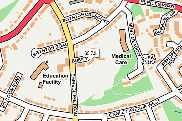 S5 7JL map - OS OpenMap – Local (Ordnance Survey) S5 7JL map - OS OpenMap – Local (Ordnance Survey)