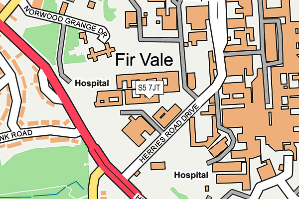 S5 7JT map - OS OpenMap – Local (Ordnance Survey) S5 7JT map - OS OpenMap – Local (Ordnance Survey)