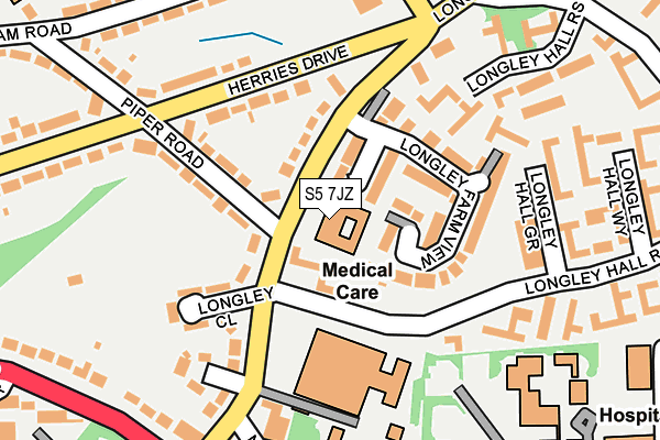 S5 7JZ map - OS OpenMap – Local (Ordnance Survey) S5 7JZ map - OS OpenMap – Local (Ordnance Survey)