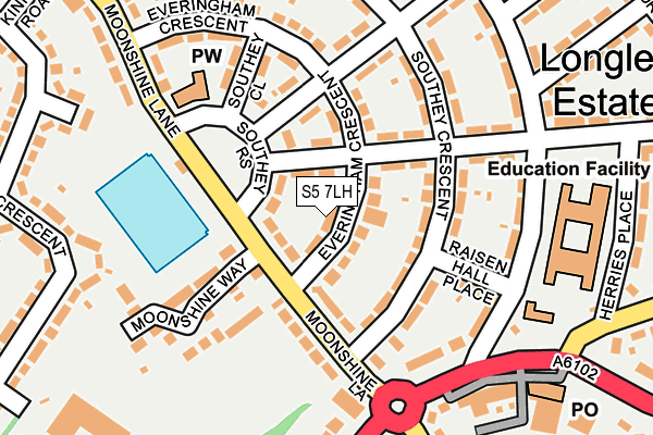 S5 7LH map - OS OpenMap – Local (Ordnance Survey) S5 7LH map - OS OpenMap – Local (Ordnance Survey)