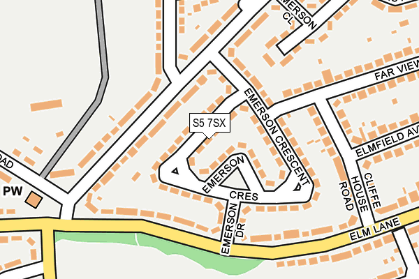 S5 7SX map - OS OpenMap – Local (Ordnance Survey) S5 7SX map - OS OpenMap – Local (Ordnance Survey)