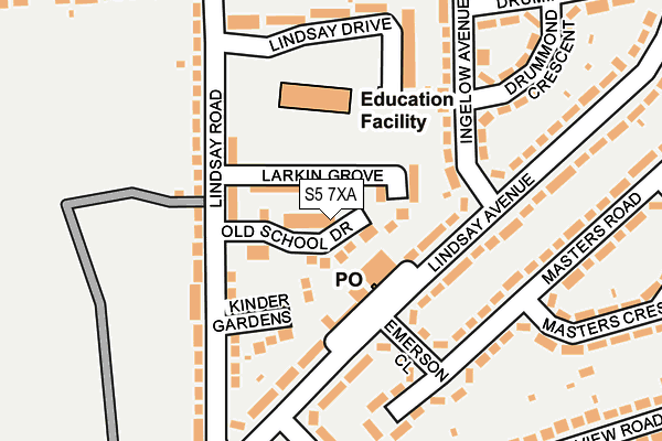 S5 7XA map - OS OpenMap – Local (Ordnance Survey) S5 7XA map - OS OpenMap – Local (Ordnance Survey)