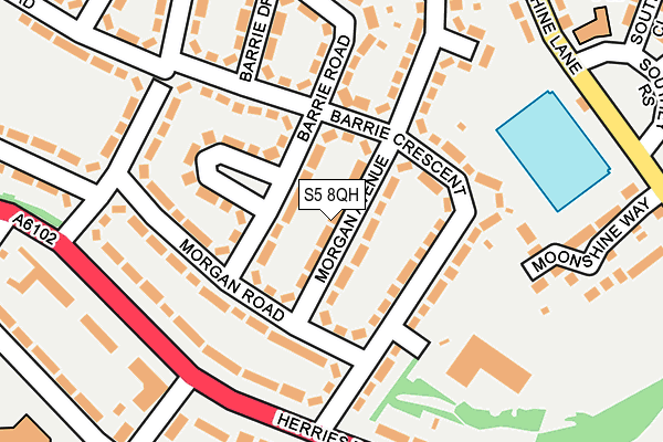 S5 8QH map - OS OpenMap – Local (Ordnance Survey) S5 8QH map - OS OpenMap – Local (Ordnance Survey)