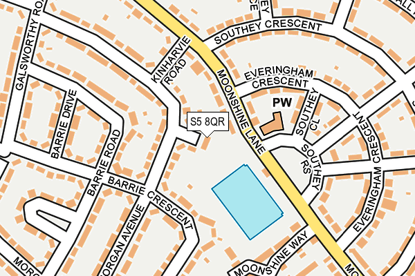 S5 8QR map - OS OpenMap – Local (Ordnance Survey) S5 8QR map - OS OpenMap – Local (Ordnance Survey)