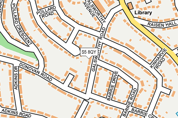S5 8QY map - OS OpenMap – Local (Ordnance Survey)